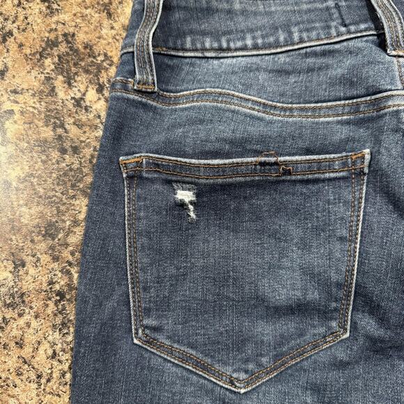 LuLaRoe Womens Jeans Skinny Distressed Elastic Waist Zip Fly Blue Size 26 IO - Picture 5 of 8